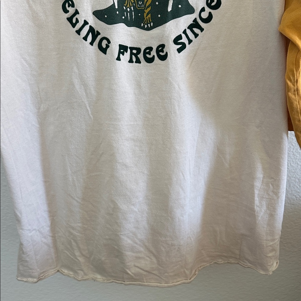 Billabong Yellow and White Long Sleeve T-Shirt - Picture 5 of 7